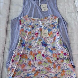 NWT Fabletics Women’s Lavender & Multi-Color Printed Tank Top Lot